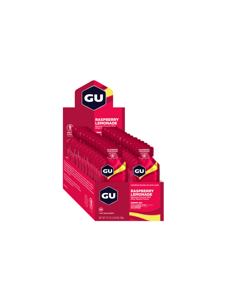 Gu Box Energy Gel, Raspberry Lemonade (24 unid)