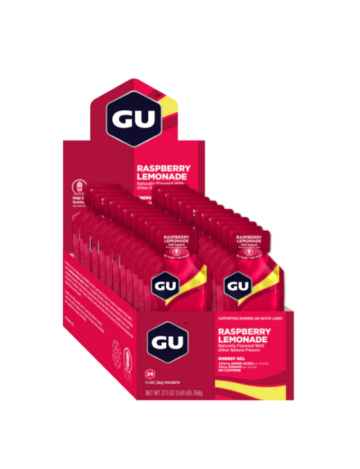 Gu Box Energy Gel, Raspberry Lemonade (24 unid)