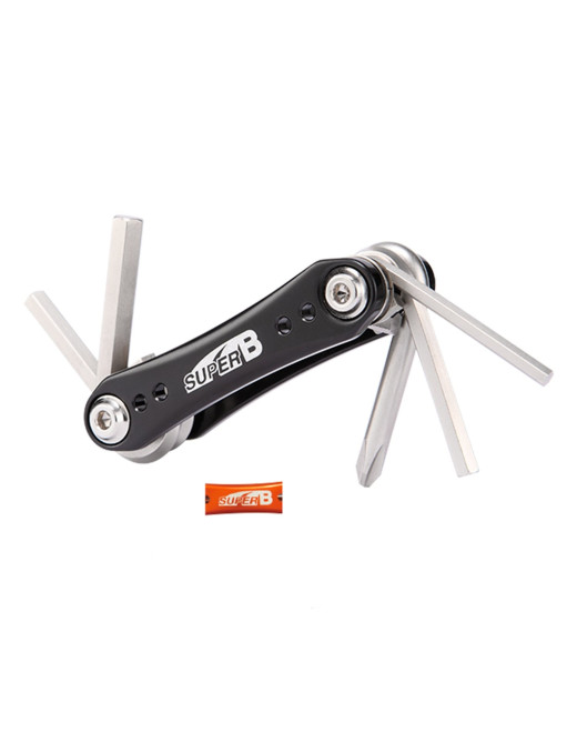 Herramienta Plegable Super B 7 En 1 TB-FD30 Naranjo