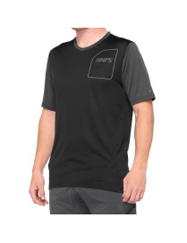 Jersey 100% Ridecamp Short Sleeve Black/Charcoal