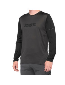 Jersey 100% Ridecamp Long Sleeve Black/Charcoal