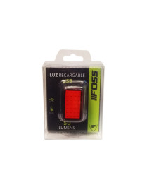 Luz Trasera FOSS , LED USB, 50 Lumens, 4 Funciones