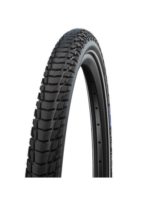 Schwalbe Marathon 700x28c Road Touring Bike Tyre – Greenguard Puncture Protection, Addix Compound, Black With Reflex – TY11100139