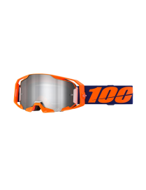 Antiparras 100% Armatic Goggle Neon Orange - Mirror Silver Flash Lens